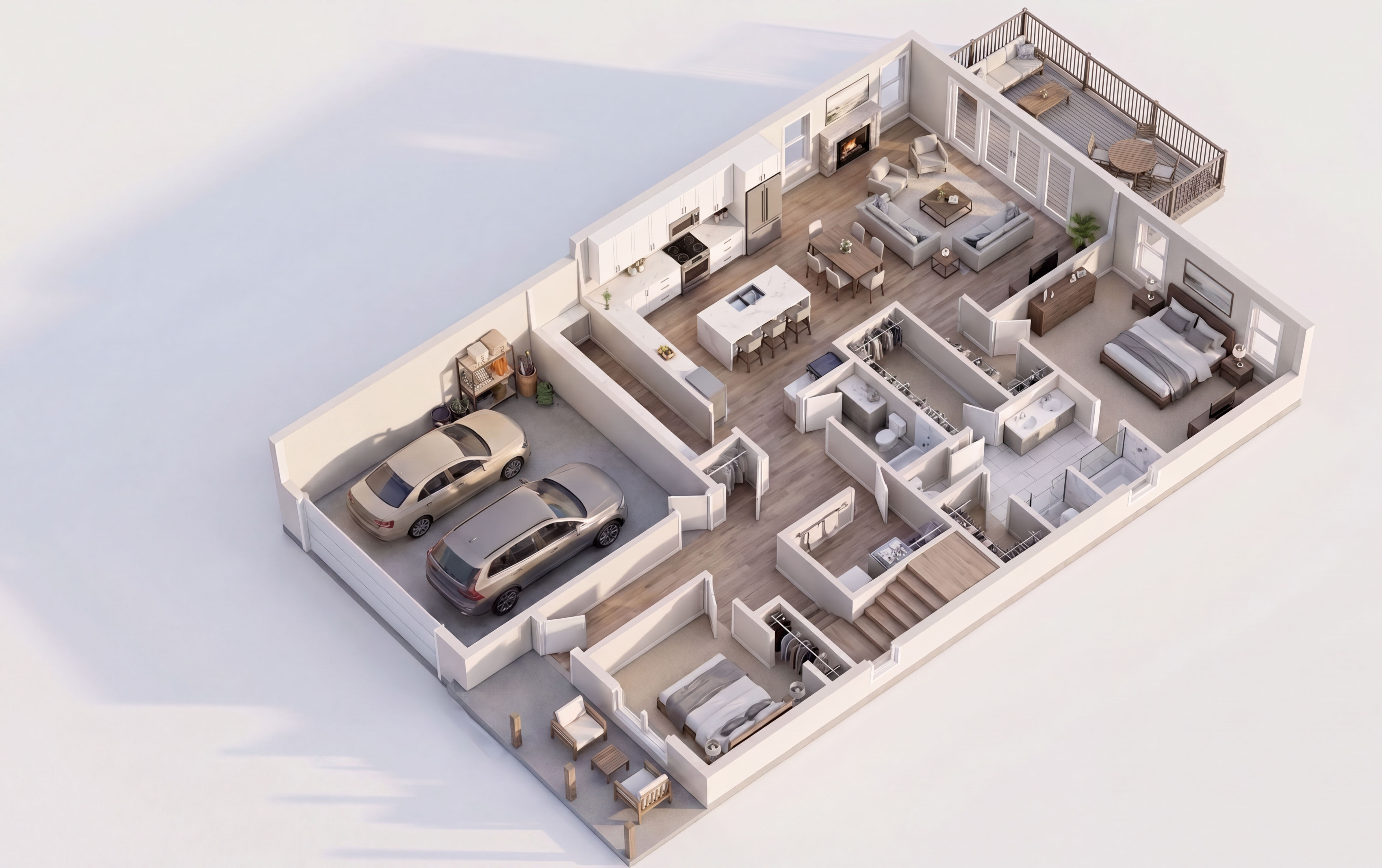 Lot 12 3D Isometric Architectural Cutaway